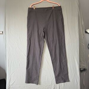 Famulily Womens Gray Straight-Leg Dress Pants Business Size XXL Office Business